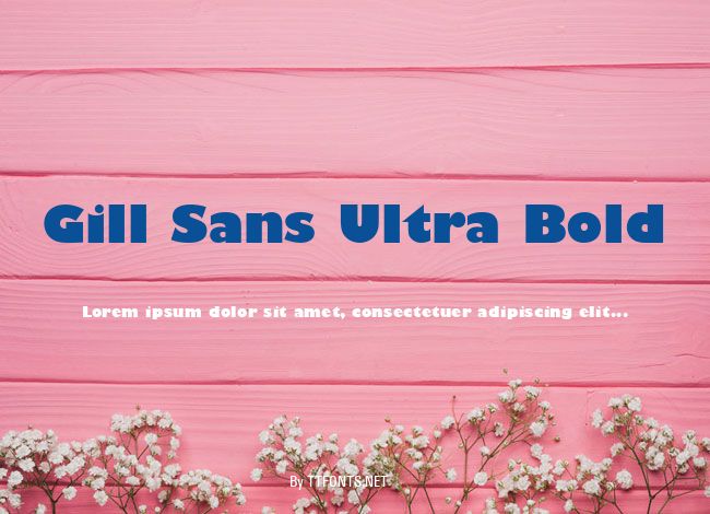 Gill Sans Ultra Bold example